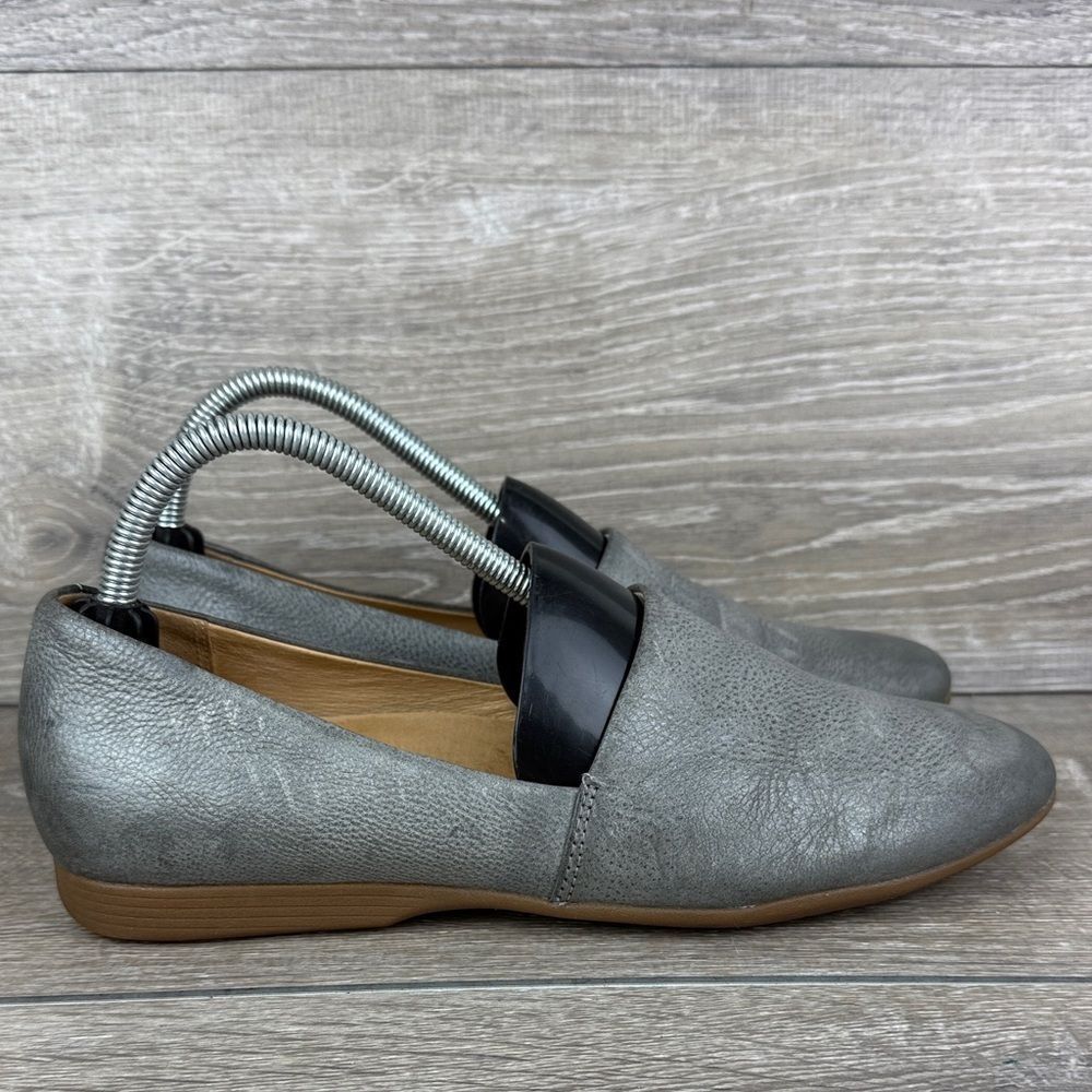 Dansko Larisa Women’s Sz 8.5-9/EU 39 Gray Leather Slip On Flats Loafers